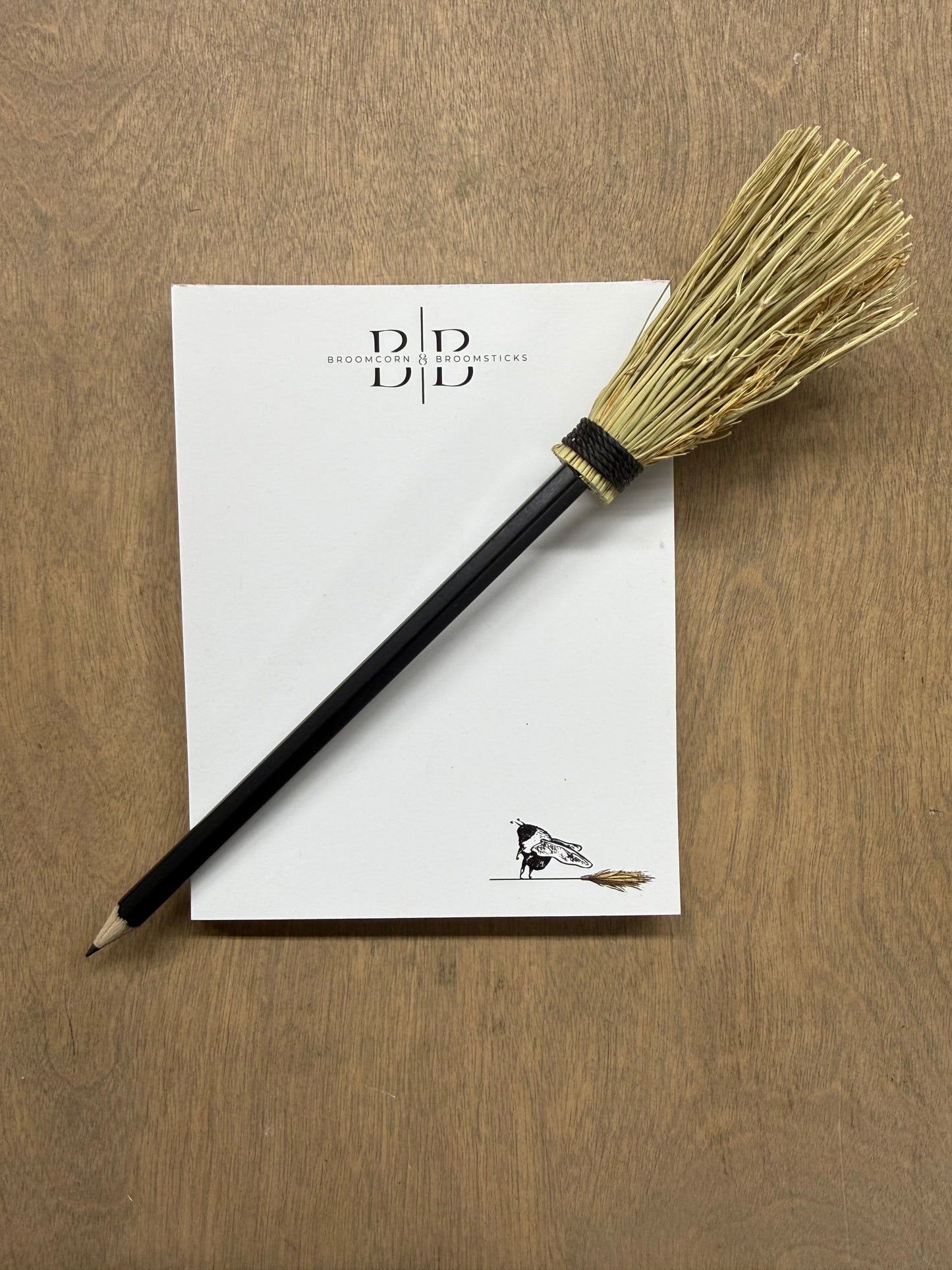 Mini Broom Pencil Notepad Set