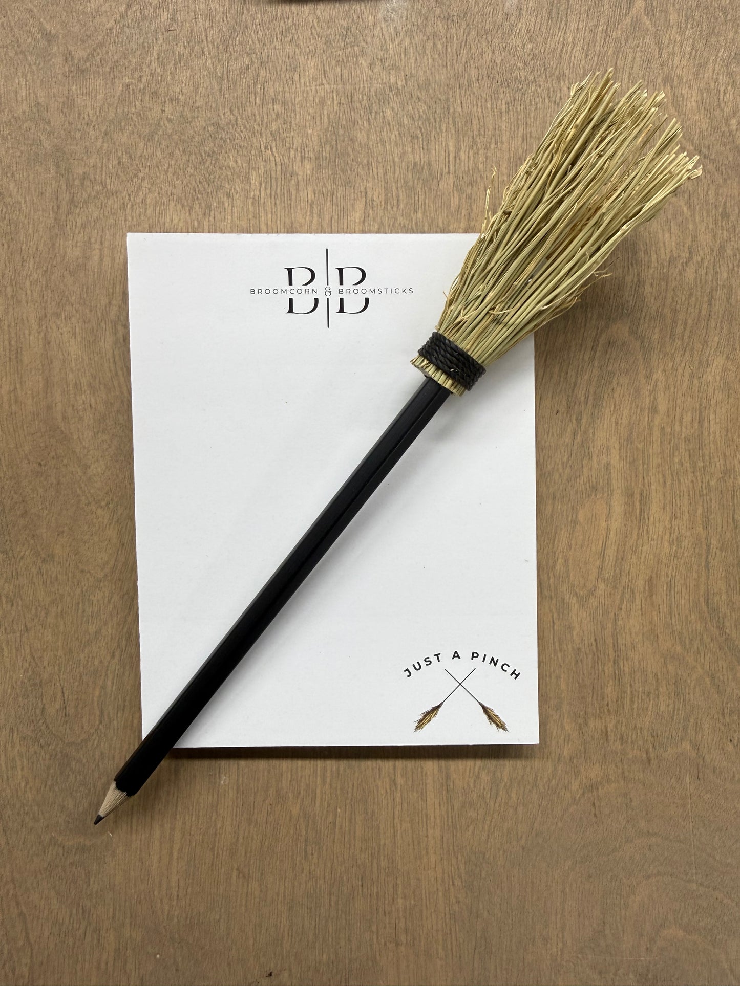 Mini Broom Pencil Notepad Set