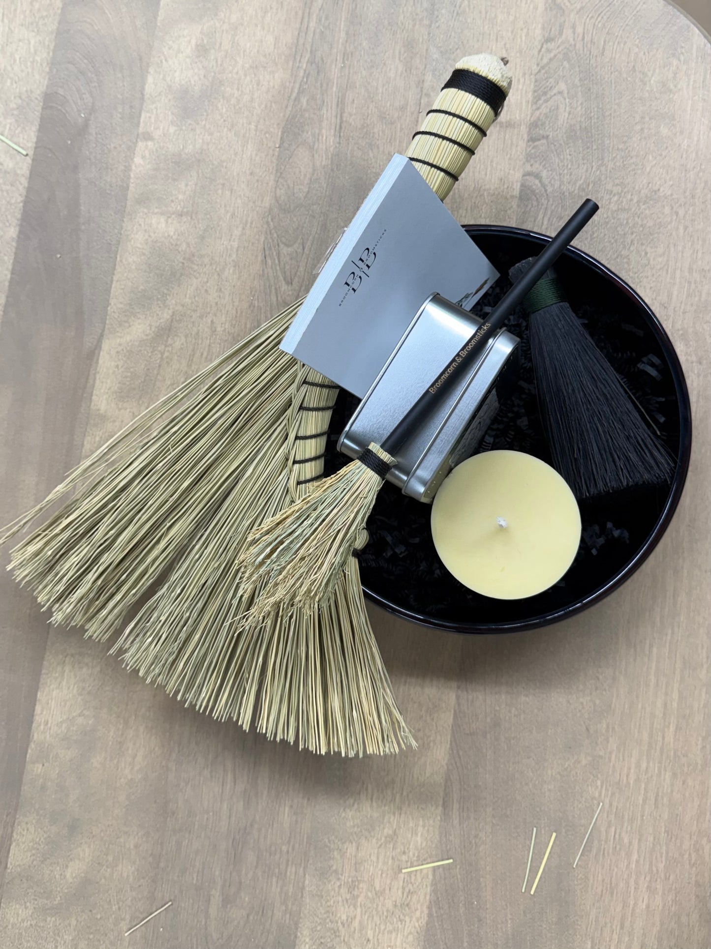 Broom & Candle Gift Set